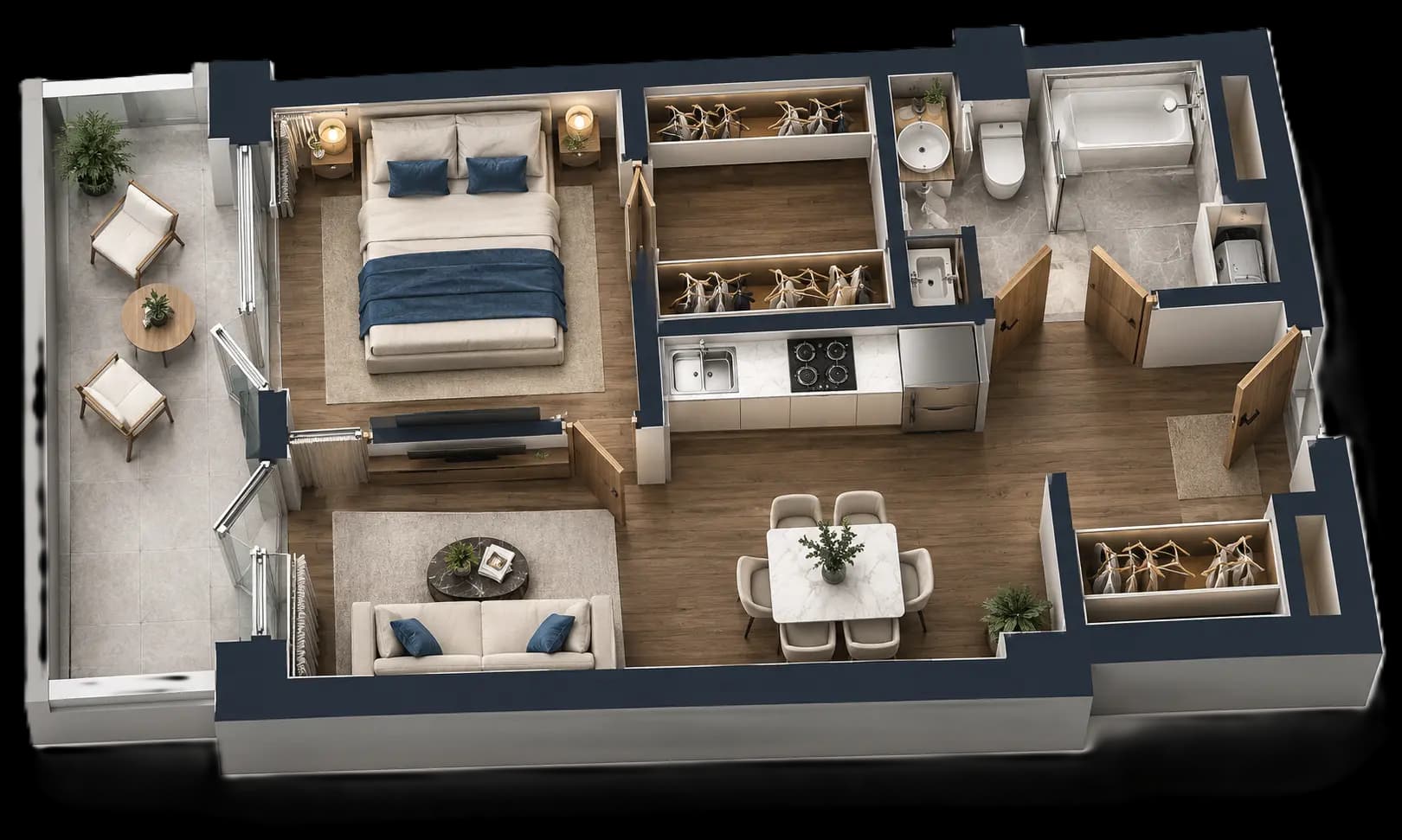 Balance — 1 Bedroom, 39.4–52.1 m²