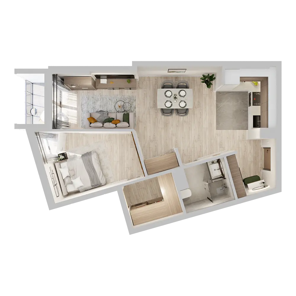 Silver Point — 1 bedroom, 51.3 m²