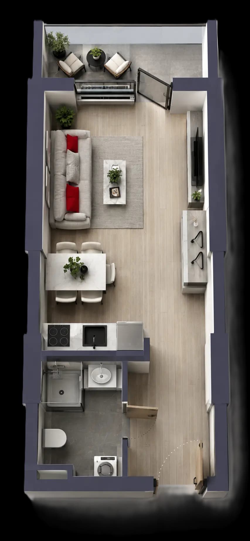 RED Residence & Business Level — Studios, from 34.8 m²