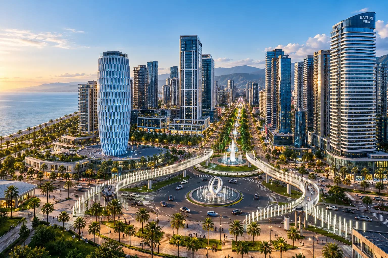 Heroes' Alley, Batumi — the district of The Parallel by Metropol complex