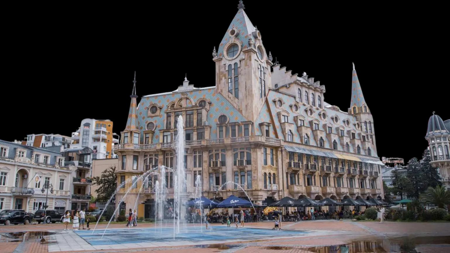 The building on Europe Square in Batumi — a Bakuri project